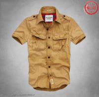 heren abercrombie fitch washed korte overhemd diep-khaki rood Outlet Utrecht zre6b420